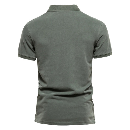 VALORIA | Men’s premium cotton short sleeve polo shirt with breathable comfort