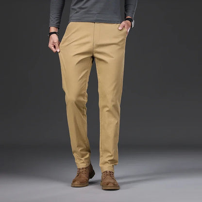 VALORIA | Men’s premium cotton slim straight trousers for business casual outfits