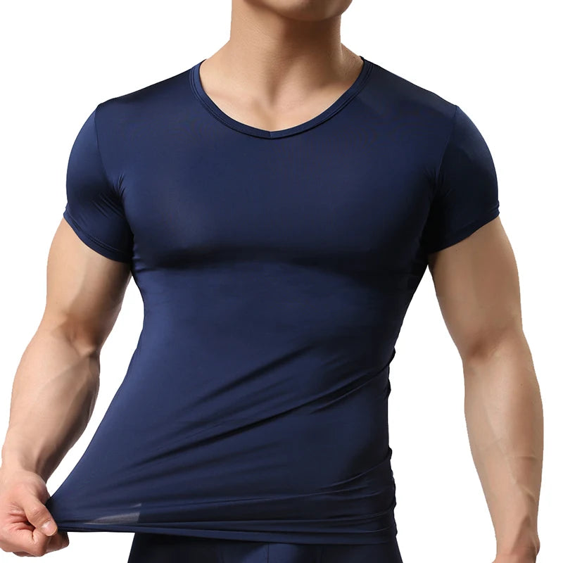 VALORIA | Men’s premium ice silk athletic T-shirt designed for gym workouts and outdoor sports