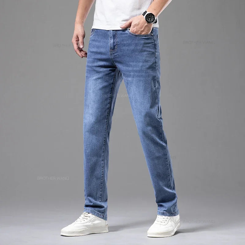 VALORIA | Men’s premium lightweight stretch cotton jeans for casual and smart casual outfits