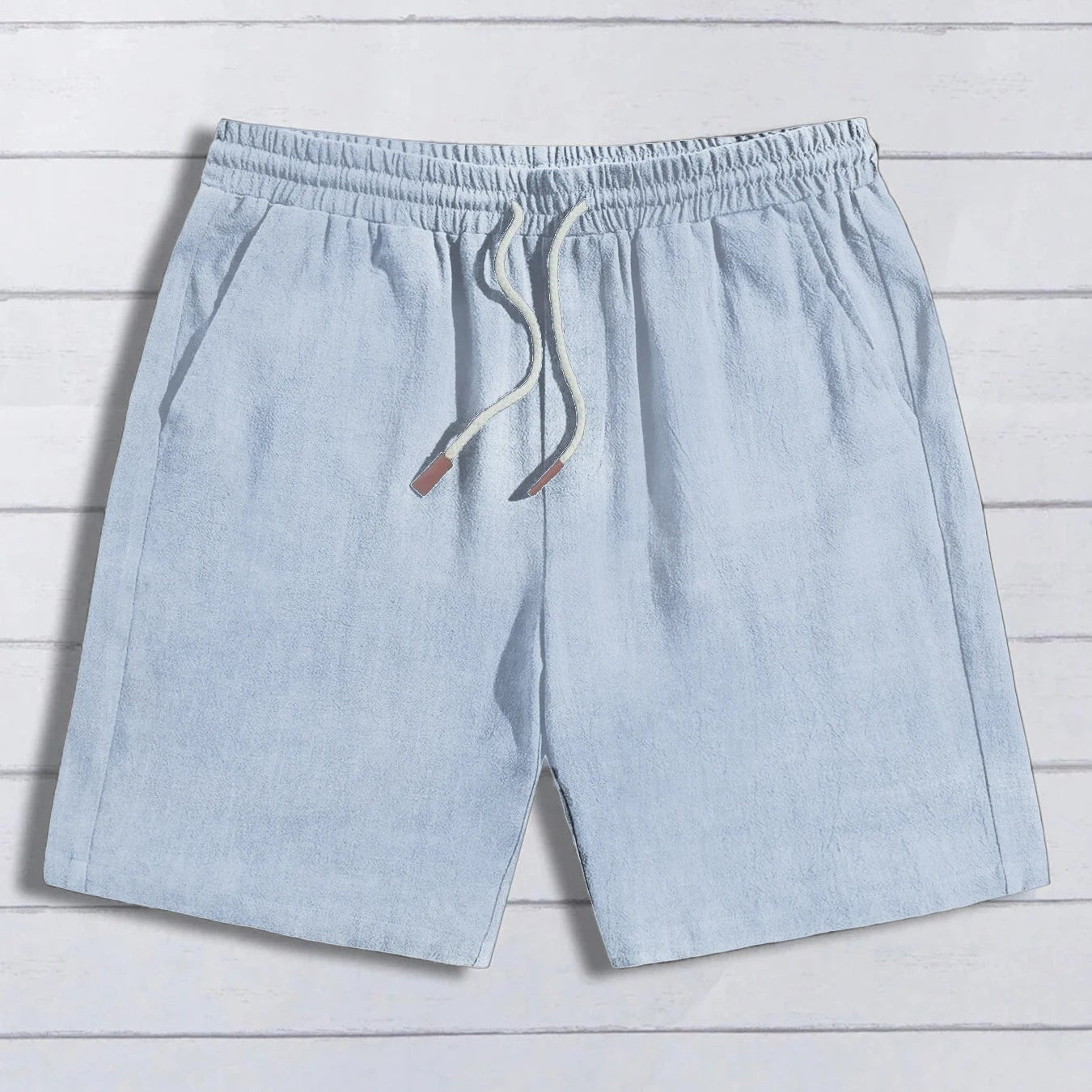 VALORIA | Men’s premium linen blend casual shorts soft airy texture