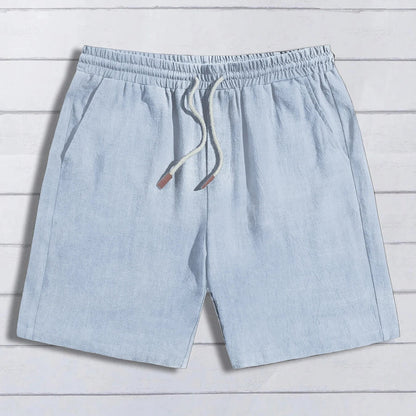 VALORIA | Men’s premium linen blend casual shorts soft airy texture
