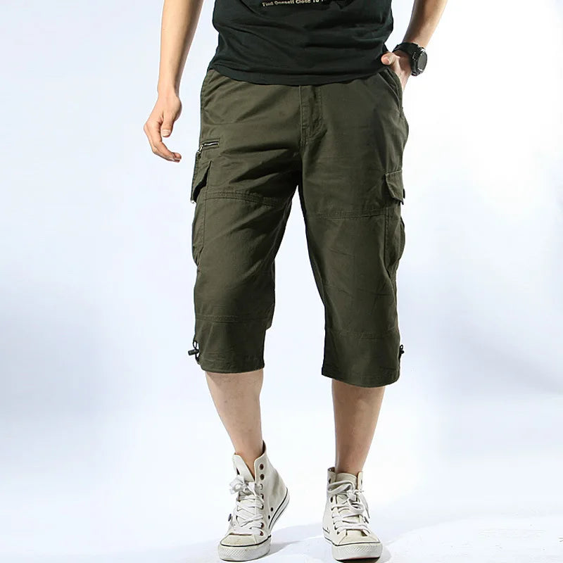 VALORIA | Men’s premium multi-pocket cargo capri shorts lightweight construction
