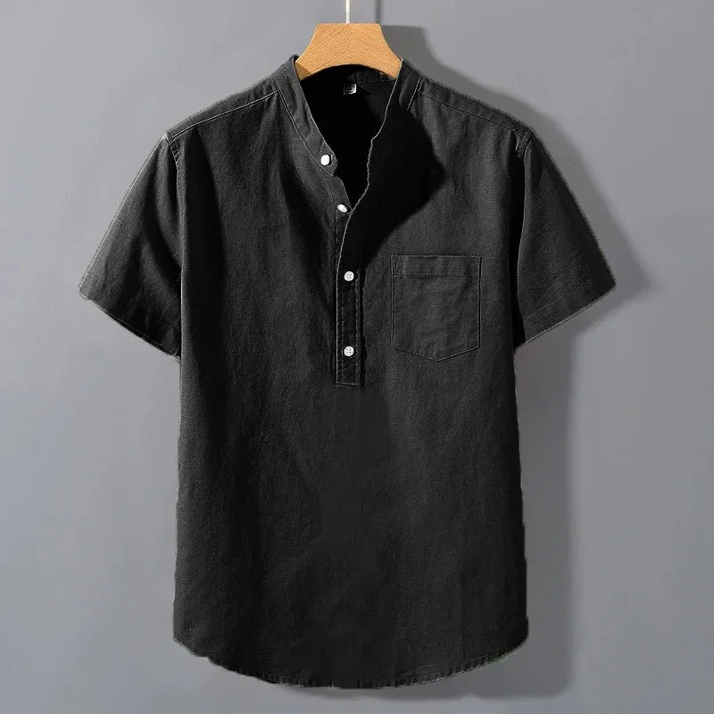 VALORIA | Men’s premium stand collar t-shirt minimalist fashion look