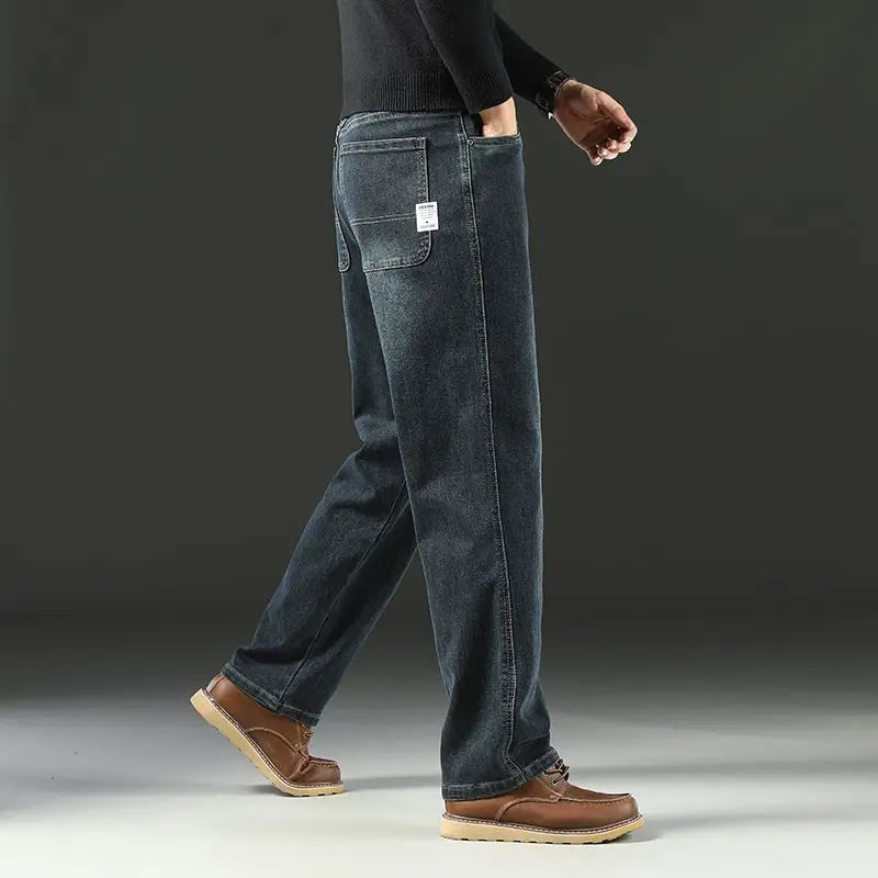 VALORIA | Men’s premium wide-leg denim trousers with classic five-pocket design