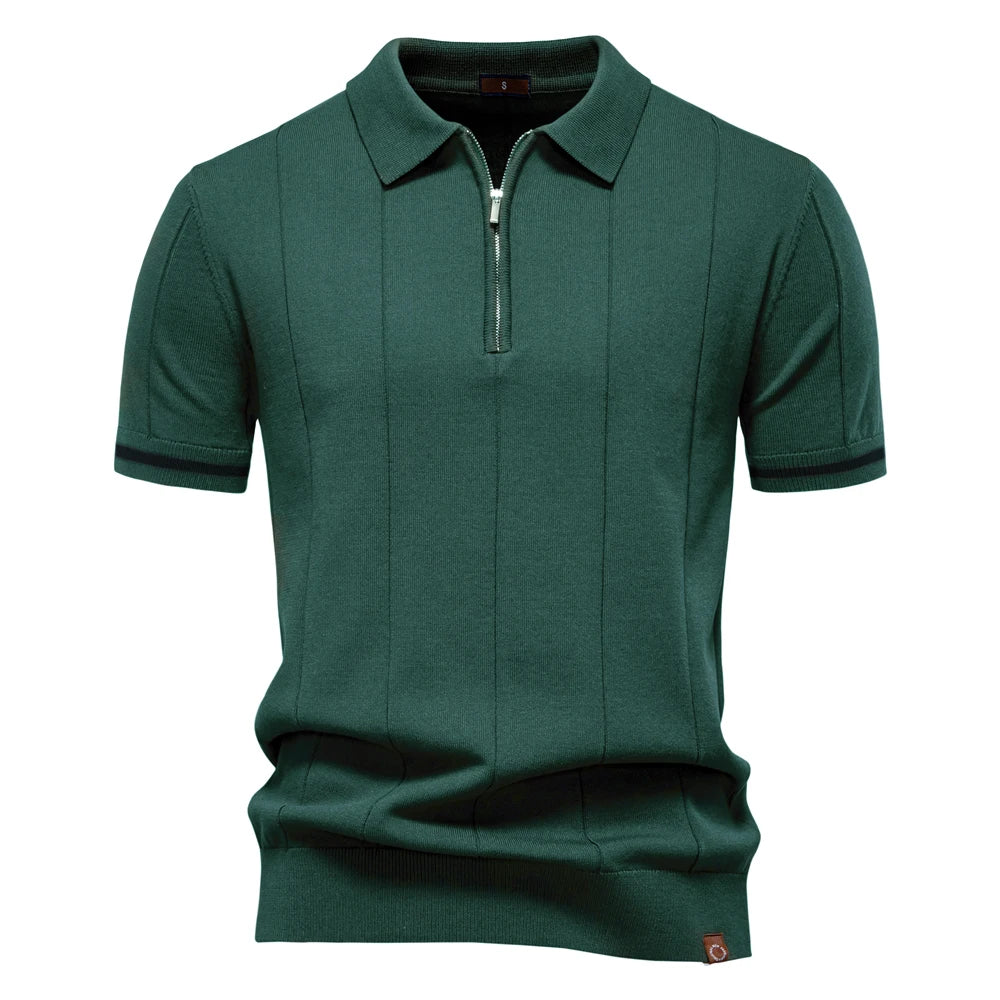 VALORIA | Men’s premium zipper sport polo performance fabric