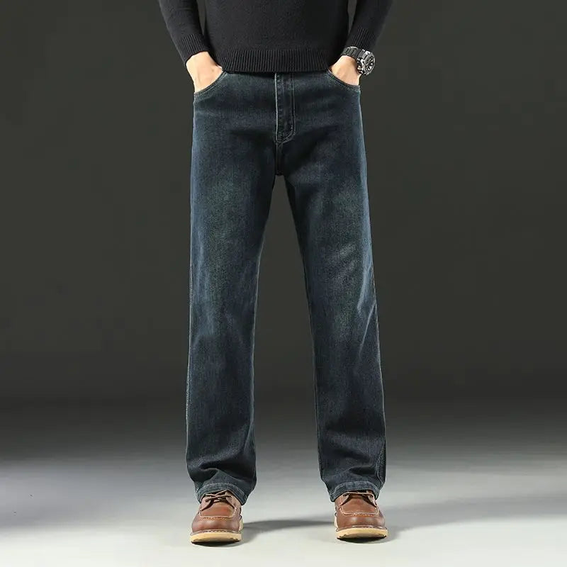 VALORIA | Men’s relaxed fit wide-leg denim jeans with vintage-inspired style
