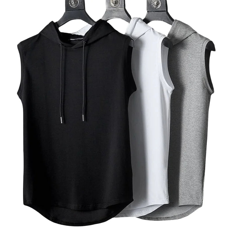 VALORIA | Men’s sleeveless hooded tank top