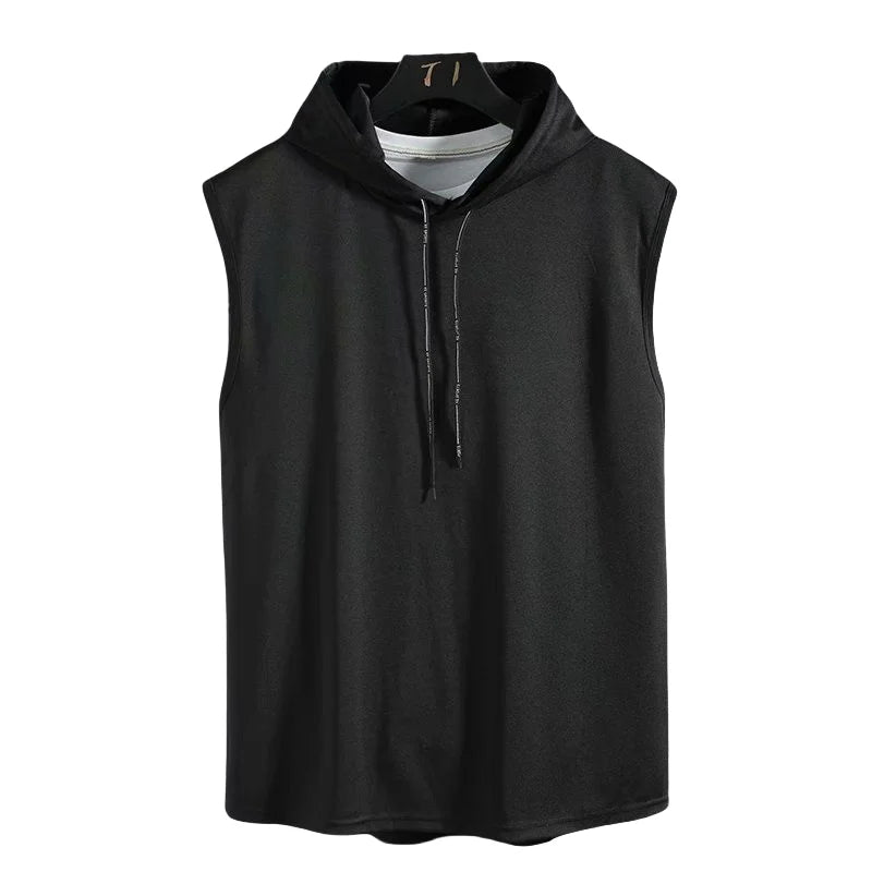 VALORIA | Men’s sleeveless hooded tank top athletic fitness design