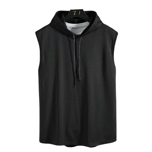 VALORIA | Men’s sleeveless hooded tank top athletic fitness design