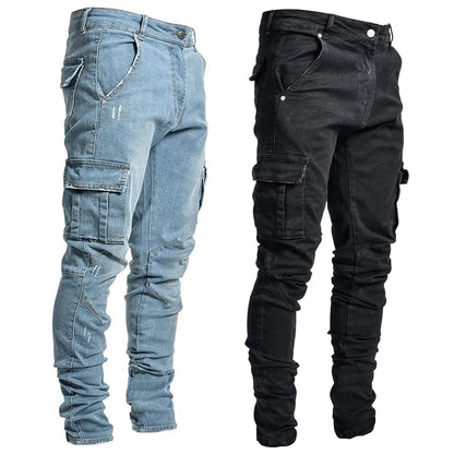 VALORIA | Men’s slim-fit denim cargo jeans