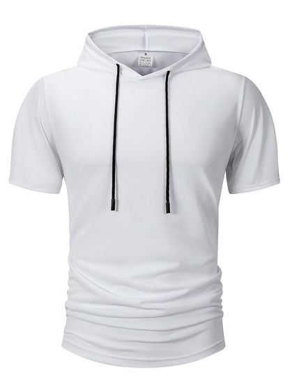 VALORIA | Men’s soft hooded crew tee combining breathable performance with contemporary fashion