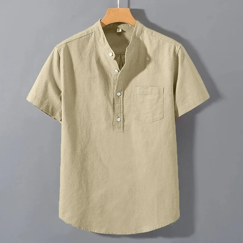 VALORIA | Men’s stand collar t-shirt modern casual design
