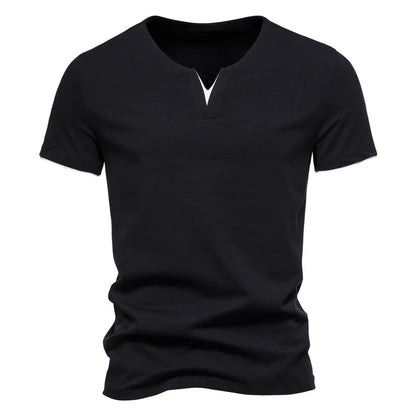 VALORIA | Men’s stylish Henley short sleeve shirt everyday wear