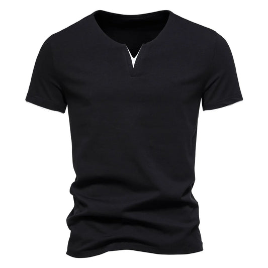 VALORIA | Men’s stylish Henley short sleeve shirt everyday wear
