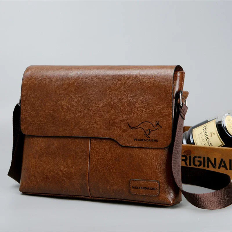 VALORIA | Men’s stylish PU leather business shoulder bag office use