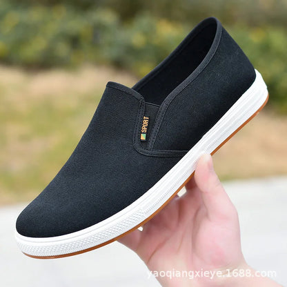 VALORIA | Men’s stylish canvas slip-on sneakers breathable everyday comfort