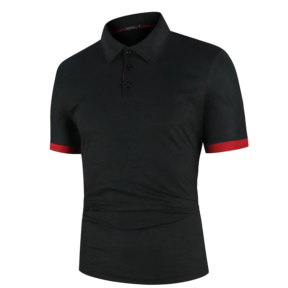 VALORIA | Men’s stylish contrast polo shirt smart casual look