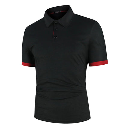 VALORIA | Men’s stylish contrast polo shirt smart casual look