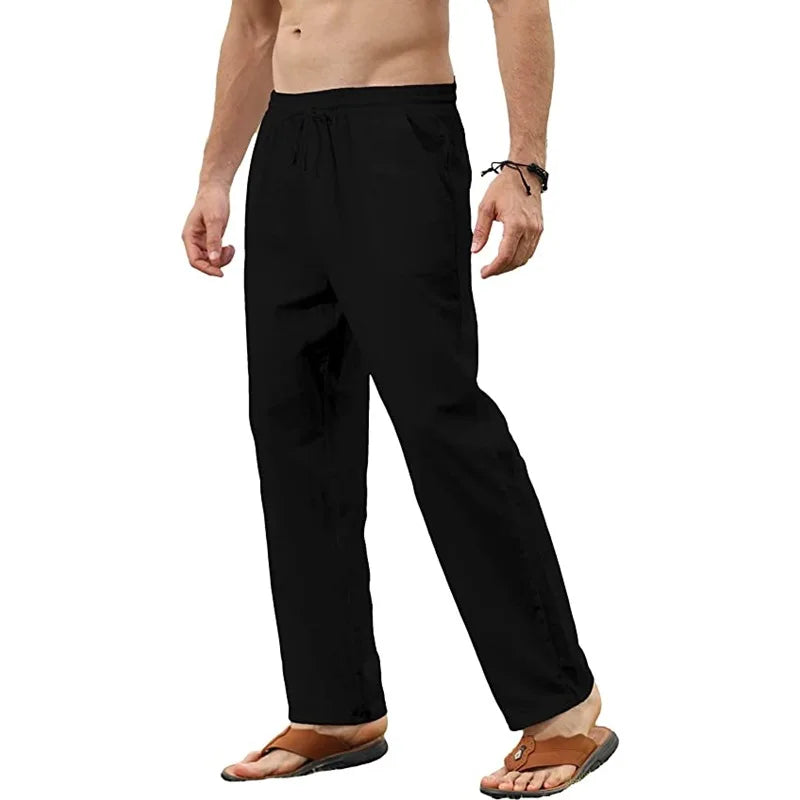 VALORIA | Men’s stylish cotton linen pants with a relaxed casual fit