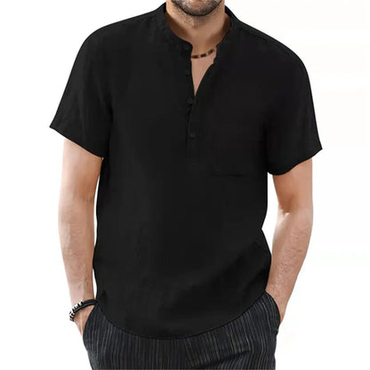 VALORIA | Men’s stylish cotton linen shirt casual relaxed fit
