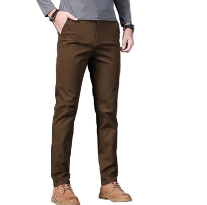 VALORIA | Men’s stylish cotton slim straight trousers for everyday wear