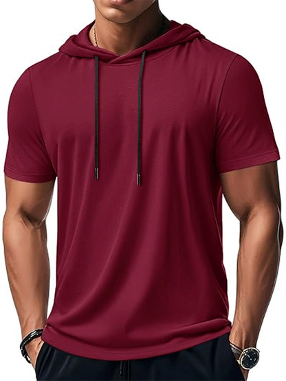 VALORIA | Men’s stylish hooded quick-dry performance T-shirt for running 