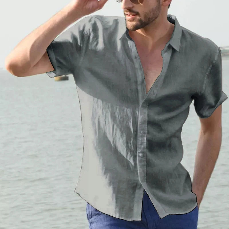 VALORIA | Men’s stylish lapel button shirt modern fit