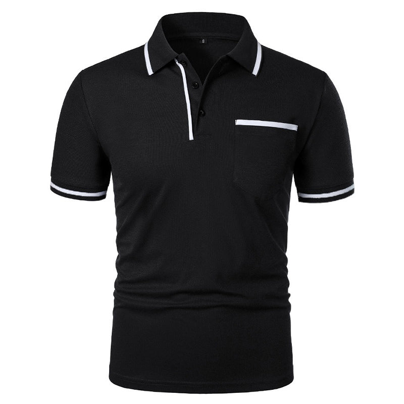 VALORIA | Men’s stylish lapel pocket t-shirt breathable fabric