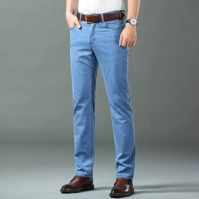 VALORIA | Men’s stylish lightweight stretch denim trousers for everyday wear