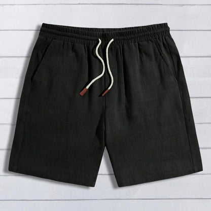 VALORIA | Men’s stylish linen blend casual shorts relaxed fit look