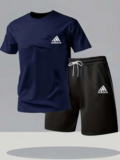 VALORIA | Men’s stylish quick-dry T-shirt and shorts set lightweight activewear