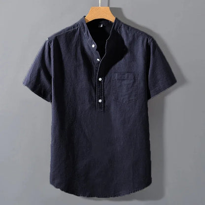 VALORIA | Men’s stylish stand collar t-shirt lightweight fabric
