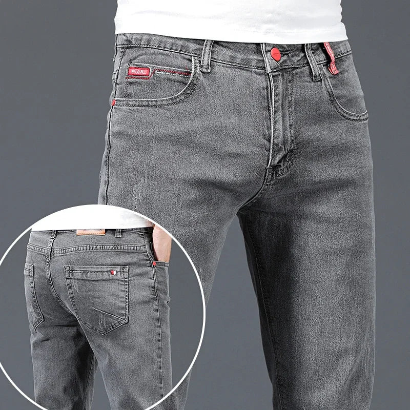 VALORIA | Men’s stylish stretch slim-fit denim jeans with modern tapered silhouette