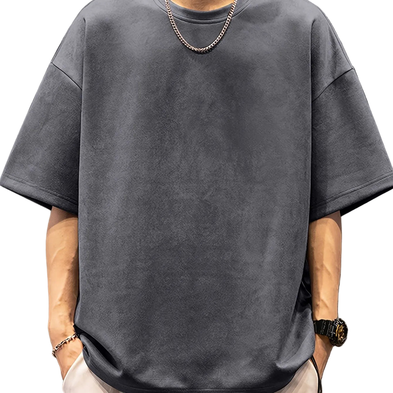 VALORIA | Men’s suedette velvet t-shirt