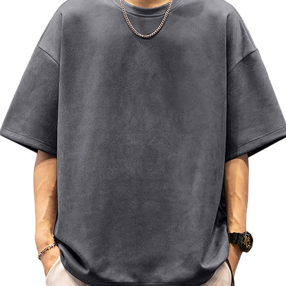 VALORIA | Men’s suedette velvet t-shirt