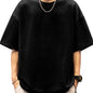 VALORIA | Men’s suedette velvet t-shirt soft premium texture