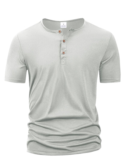 VALORIA | Men’s versatile Henley collar casual T-shirt street casual look