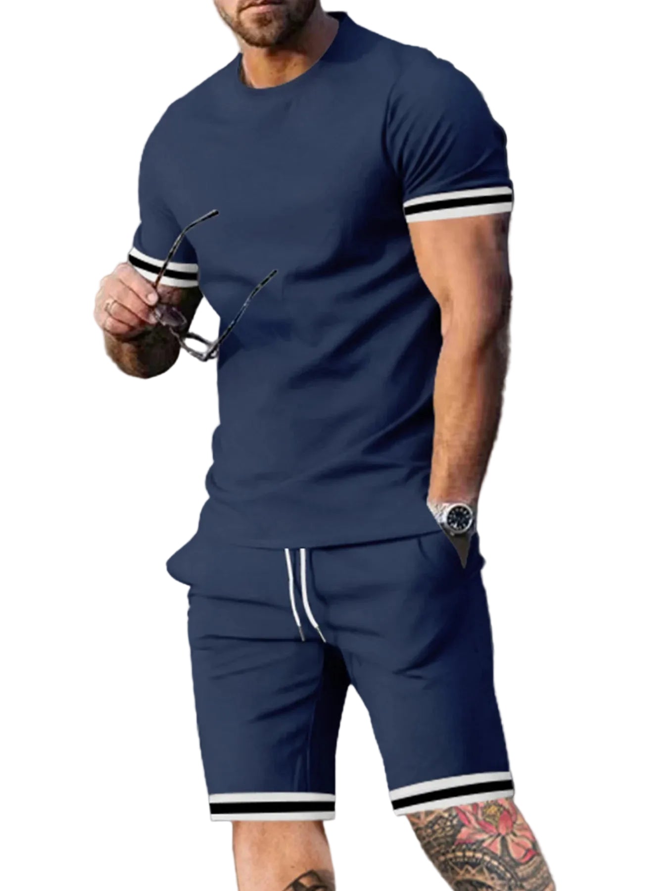 VALORIA | Men’s versatile casual T-shirt and shorts set weekend and vacation wear