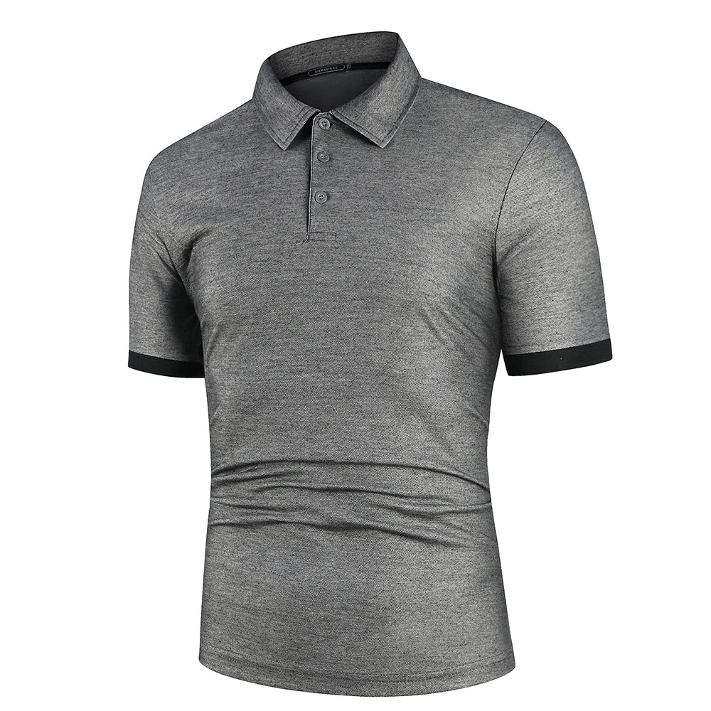VALORIA | Men’s versatile contrast polo shirt business casual outfit