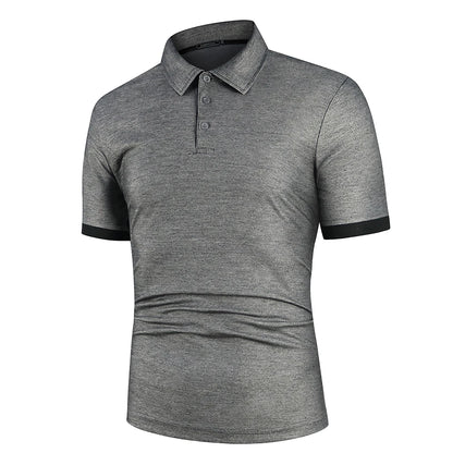 VALORIA | Men’s versatile contrast polo shirt business casual outfit