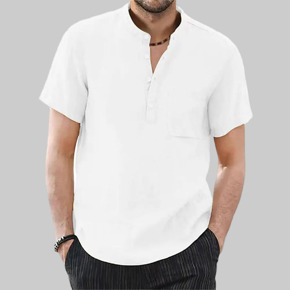 VALORIA | Men’s versatile cotton linen shirt 