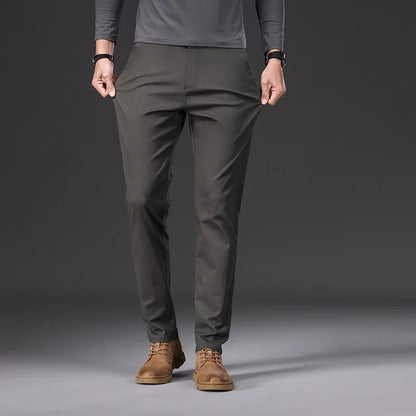 VALORIA | Men’s versatile cotton slim straight trousers for office and weekend wear