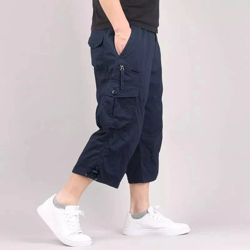 VALORIA | Men’s versatile multi-pocket cargo capri shorts hiking and travel wear