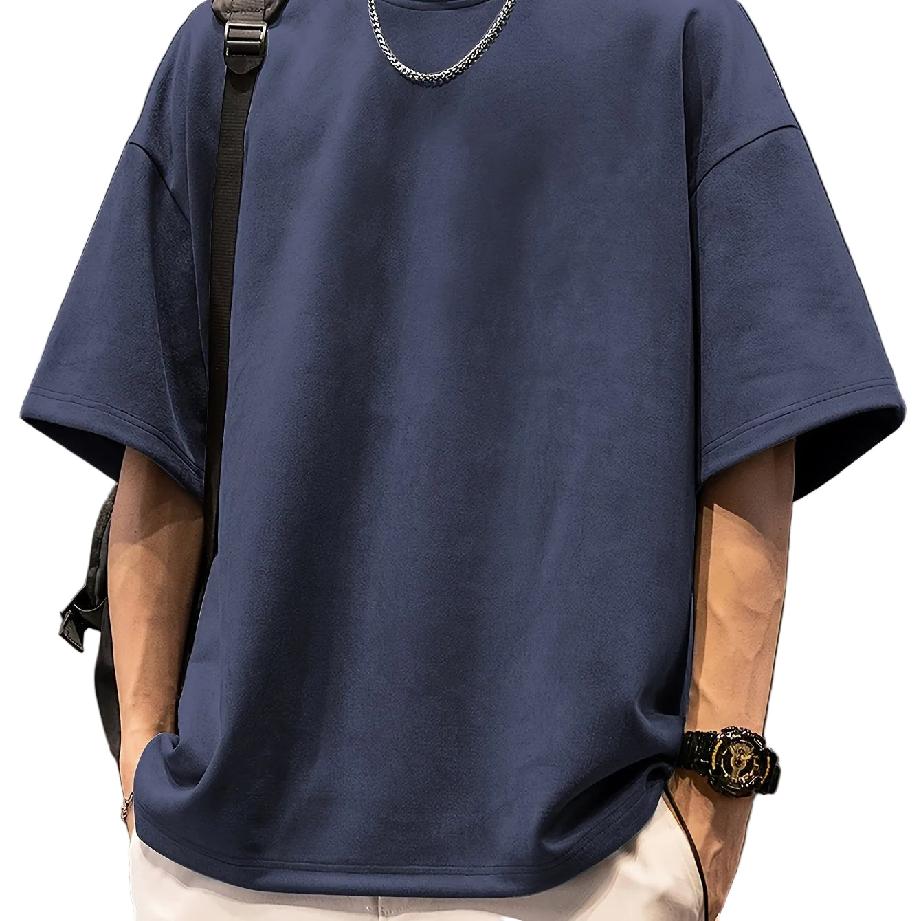 VALORIA | Men’s versatile suedette velvet t-shirt streetwear style