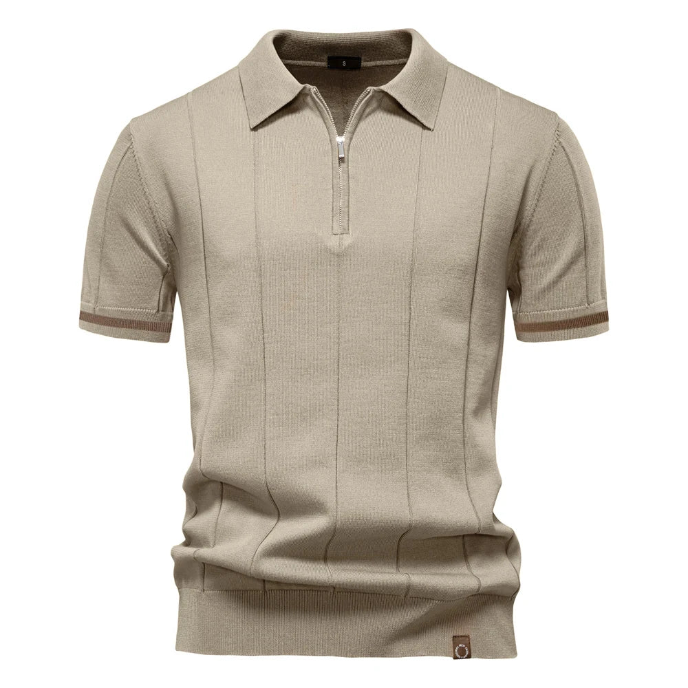 VALORIA | Men’s versatile zipper sport polo smart casual outfit