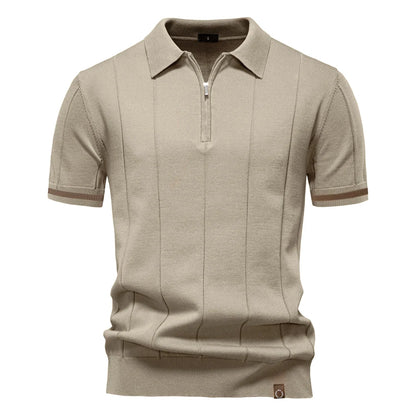 VALORIA | Men’s versatile zipper sport polo smart casual outfit