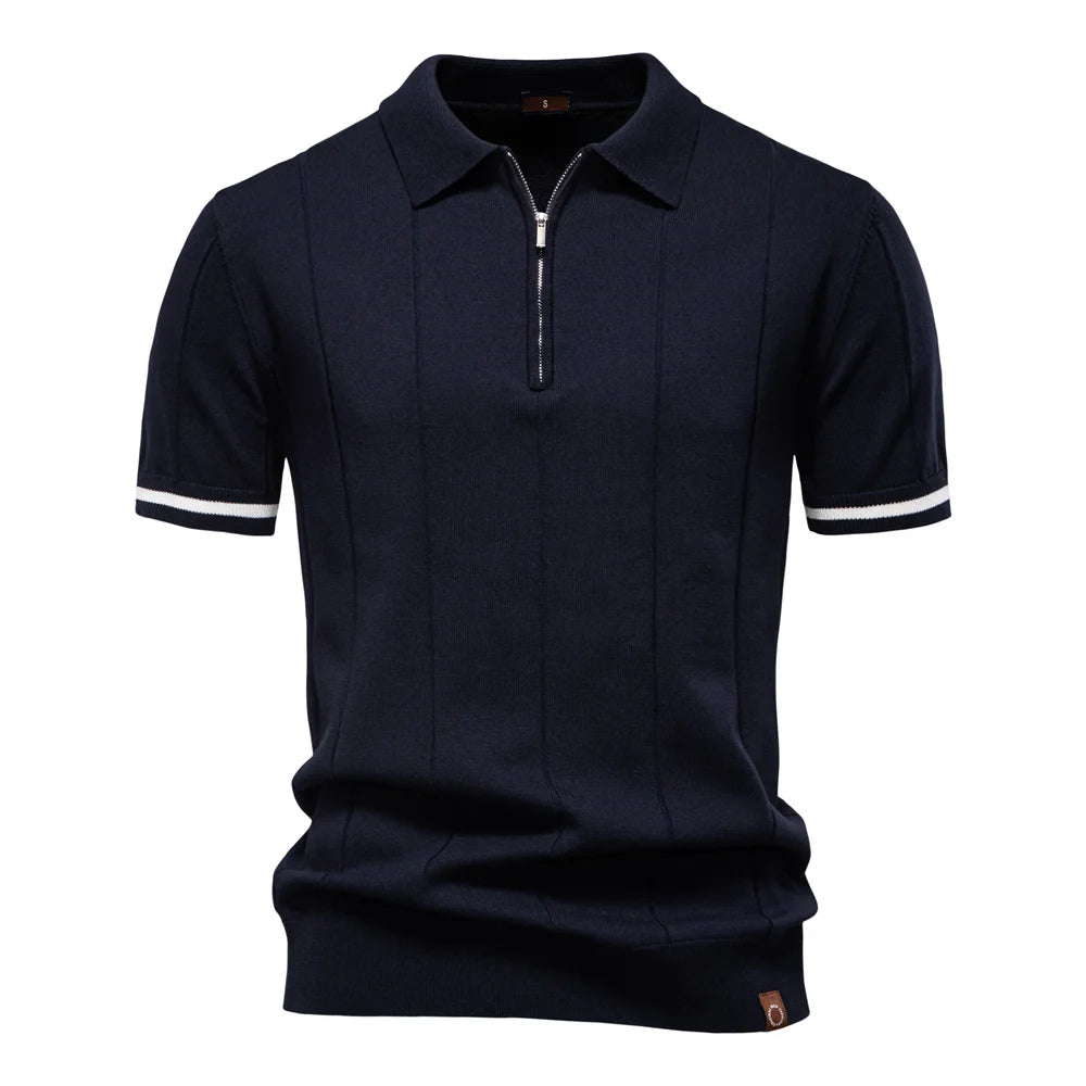 VALORIA | Men’s  zipper sport polo casual performance wear
