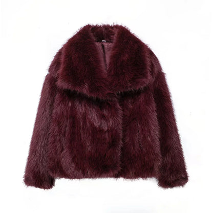 VALORIA | Oversized Faux Fur Coat for Women