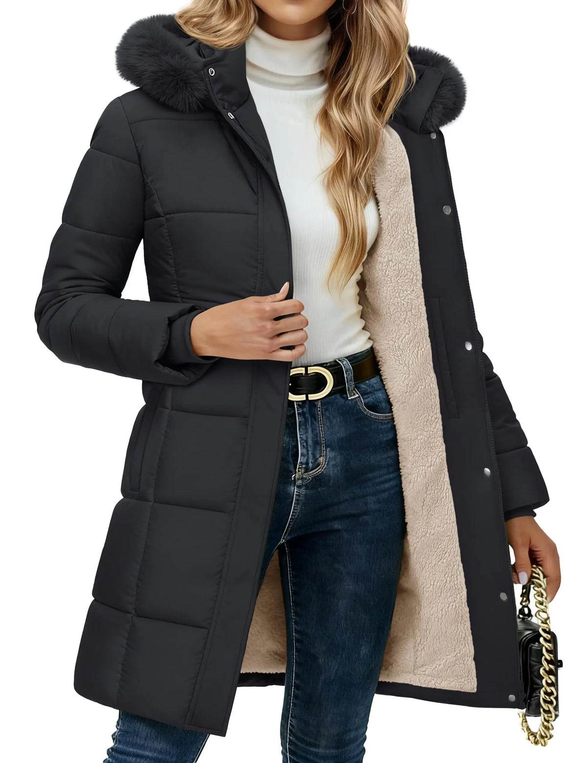 VALORIA | Sherpa Lined Winter Parka for Women